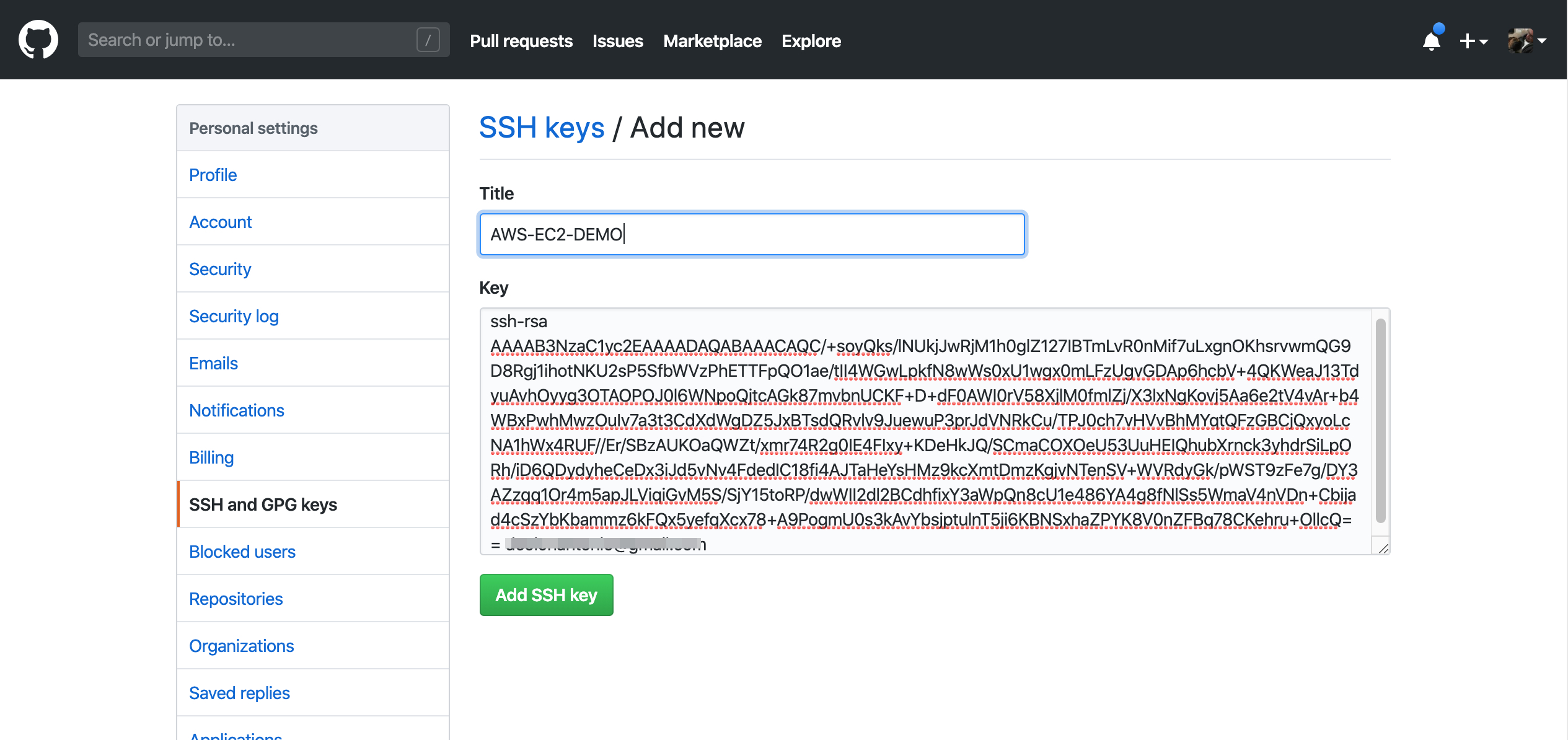 Create SSH Key With Code