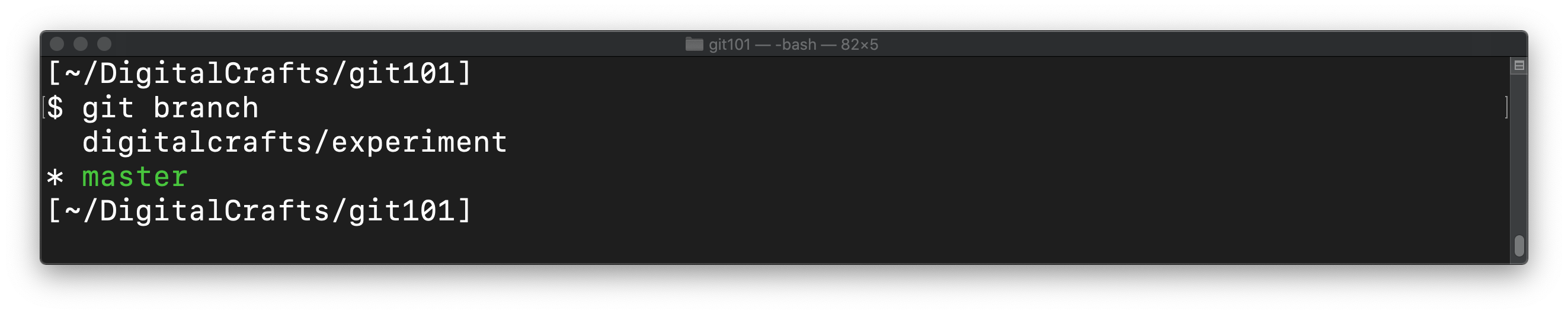 List includes our newly created branch
