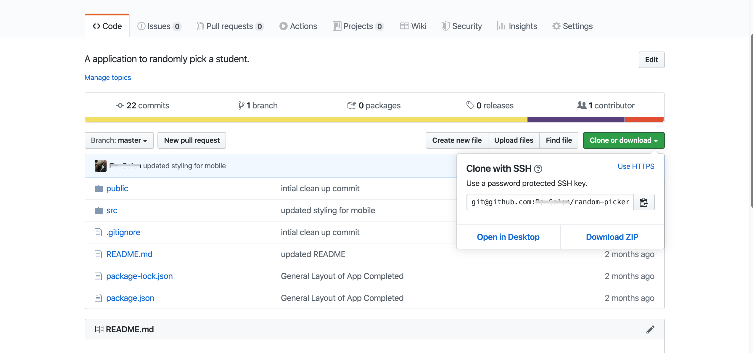 GitHub Project Example