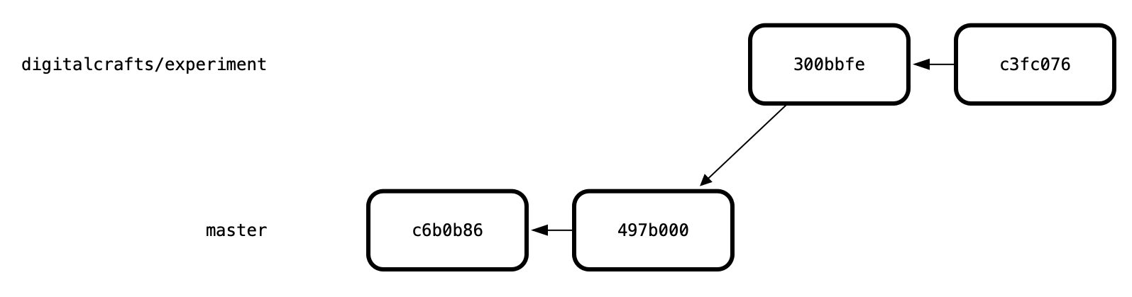 Diagram of two branches