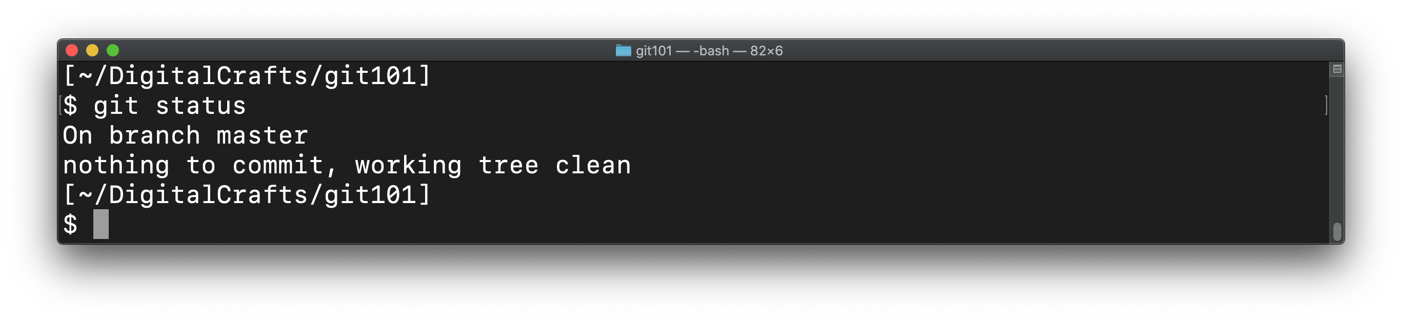Status after first commit