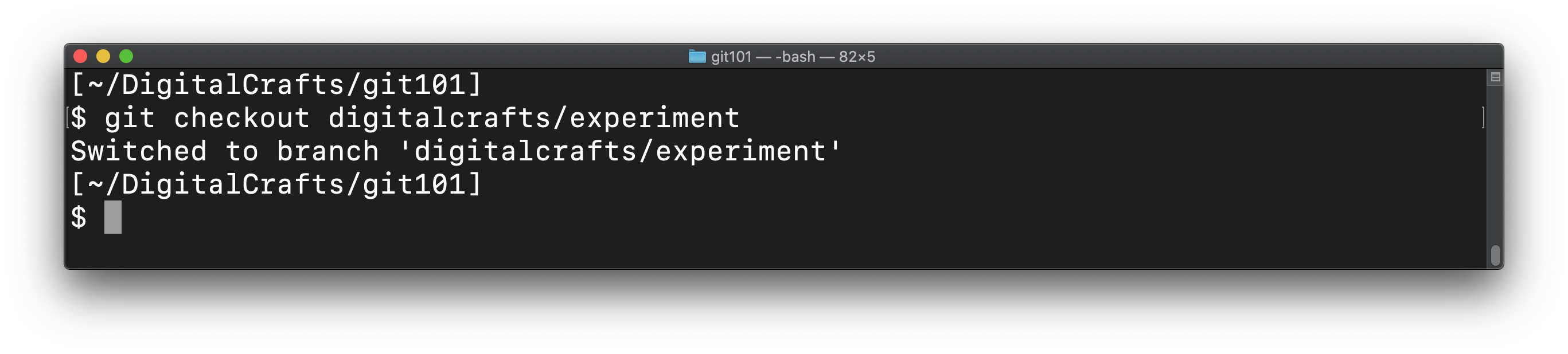 Switching to the digitalcrafts/experiment branch